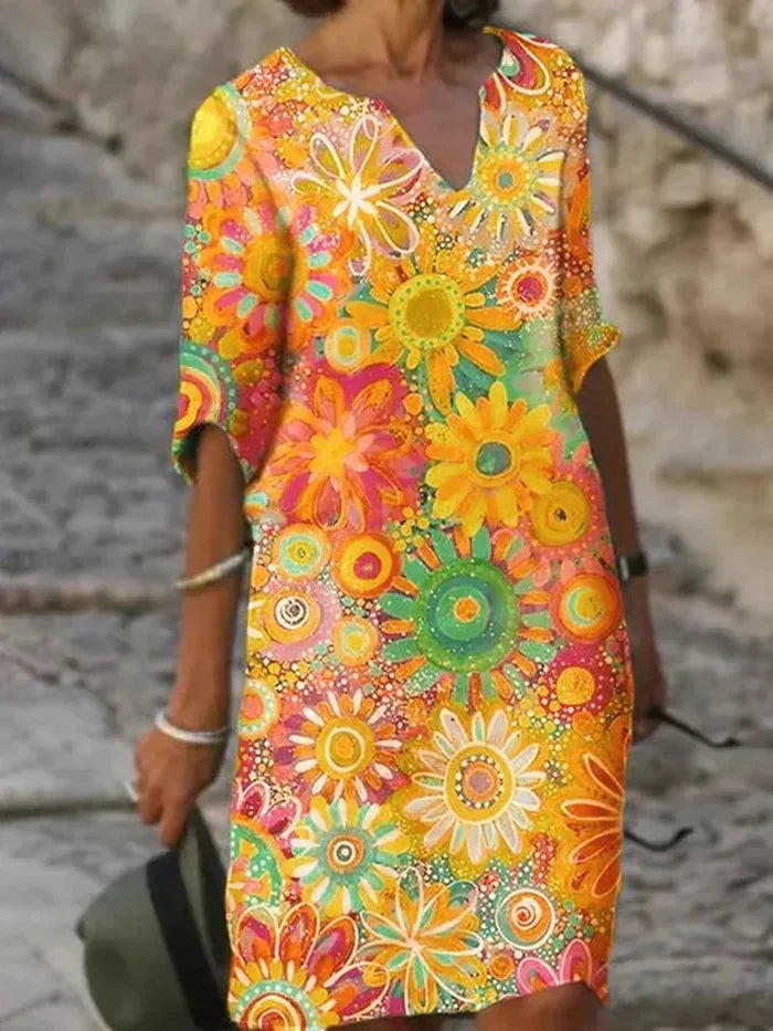 Daisy | Färgglad Blommig Klänning