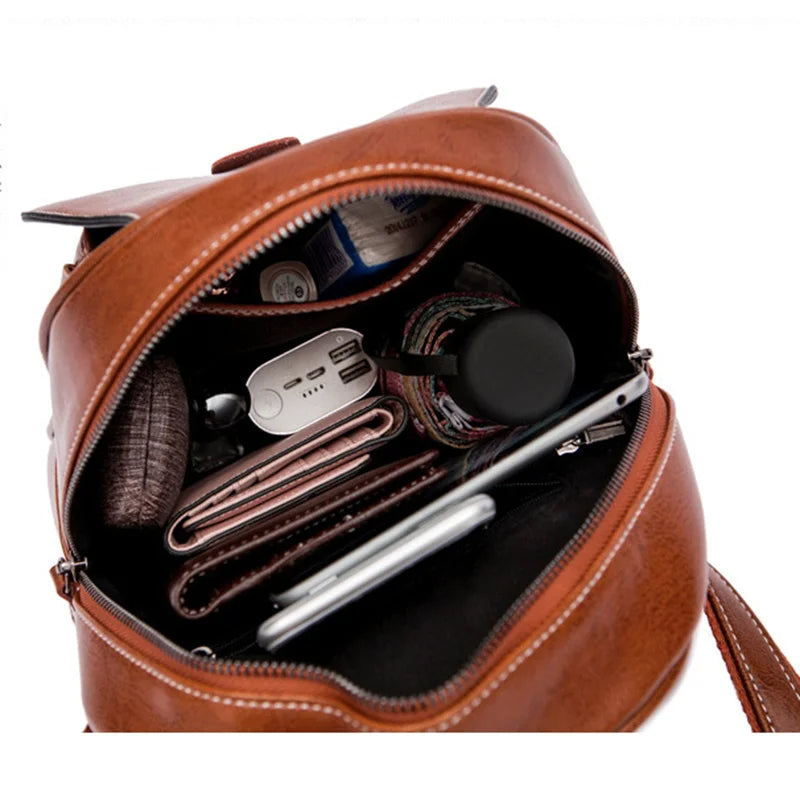Chic kompakt ryggsäck med elegant charm