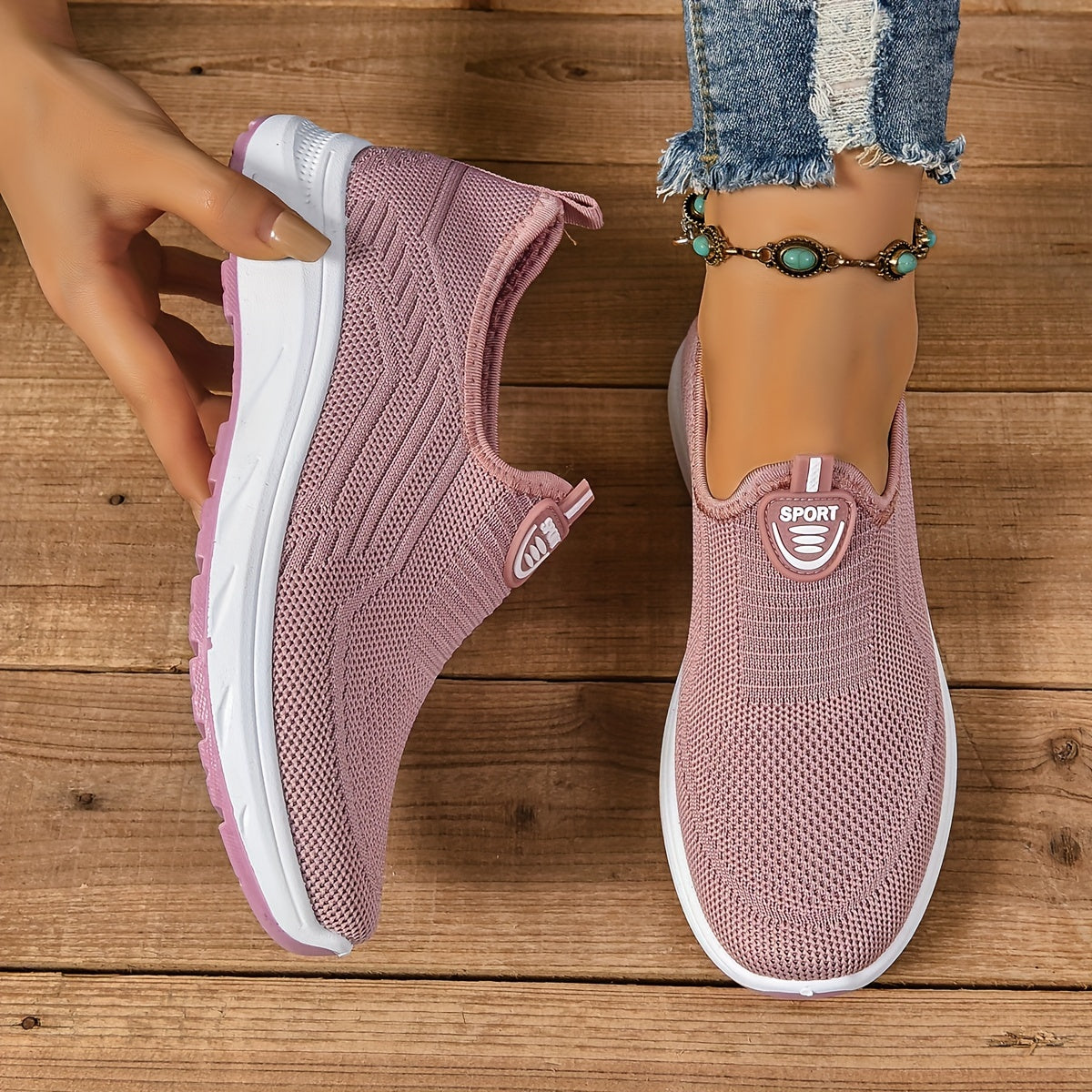 Riley - Ortopediska Dam Slip-On Sneakers