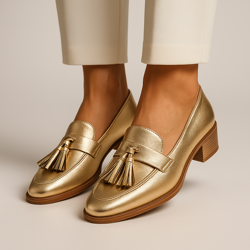 Celeste | Guld Loafers