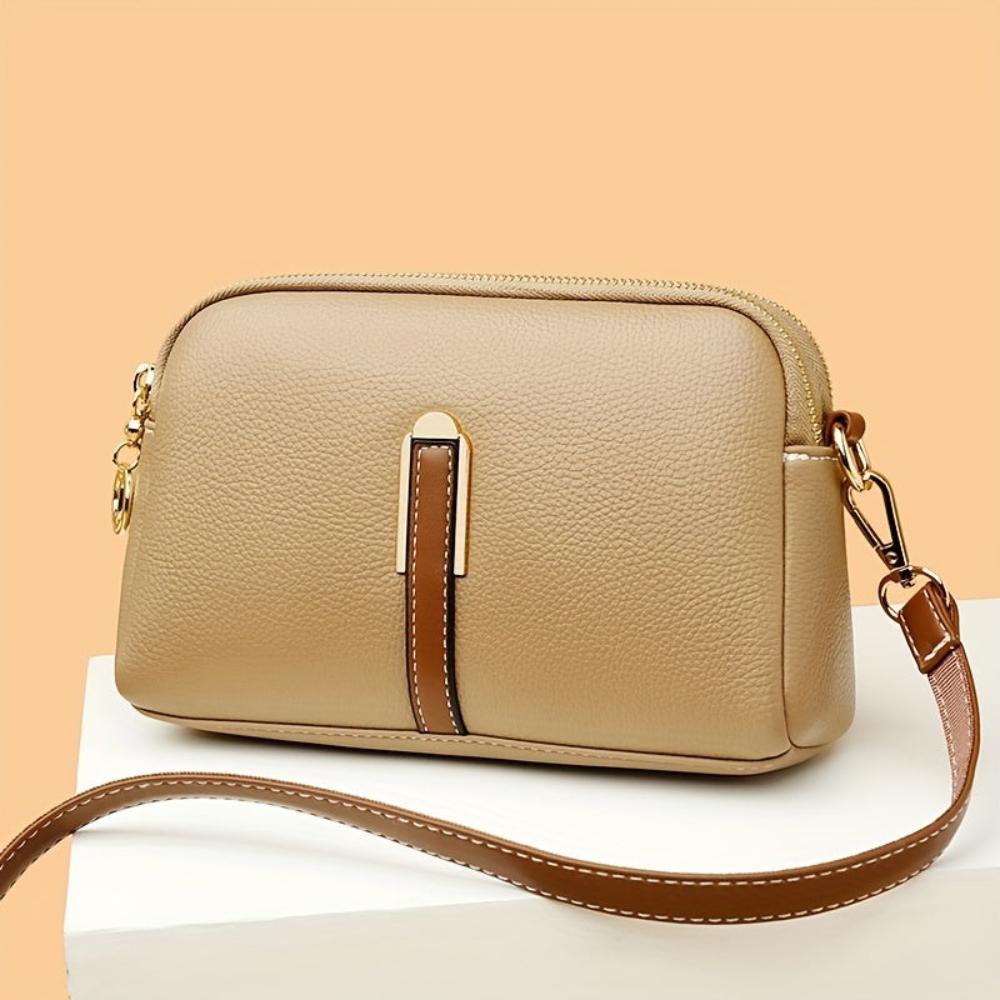 Mila Litchi Crossbody-väska med präglad design