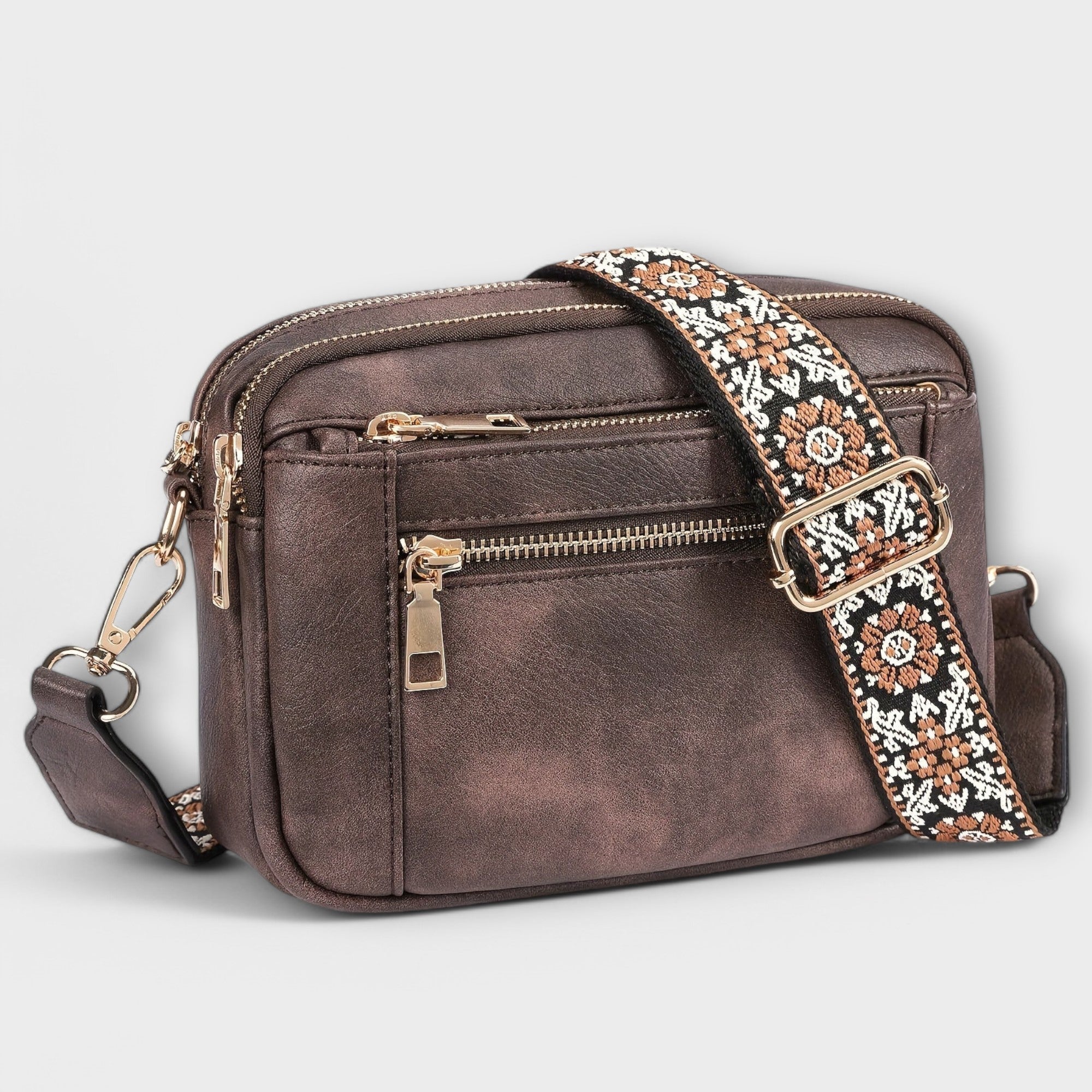 Crossbody-väska i veganskt läder