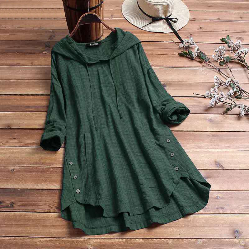 Antoinette Ternet Hooded Blus - Mysig Vardaglig Stil
