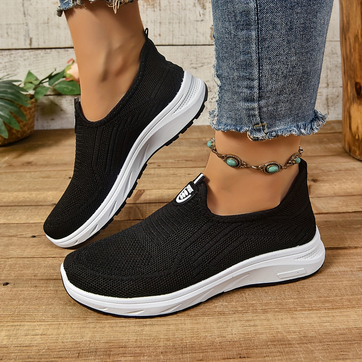 Riley - Ortopediska Dam Slip-On Sneakers
