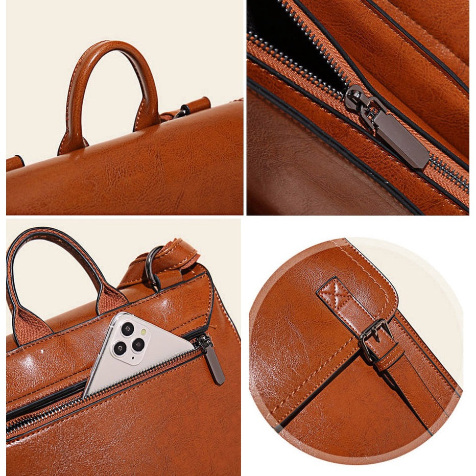 Vintage charm ryggsäck med spänne