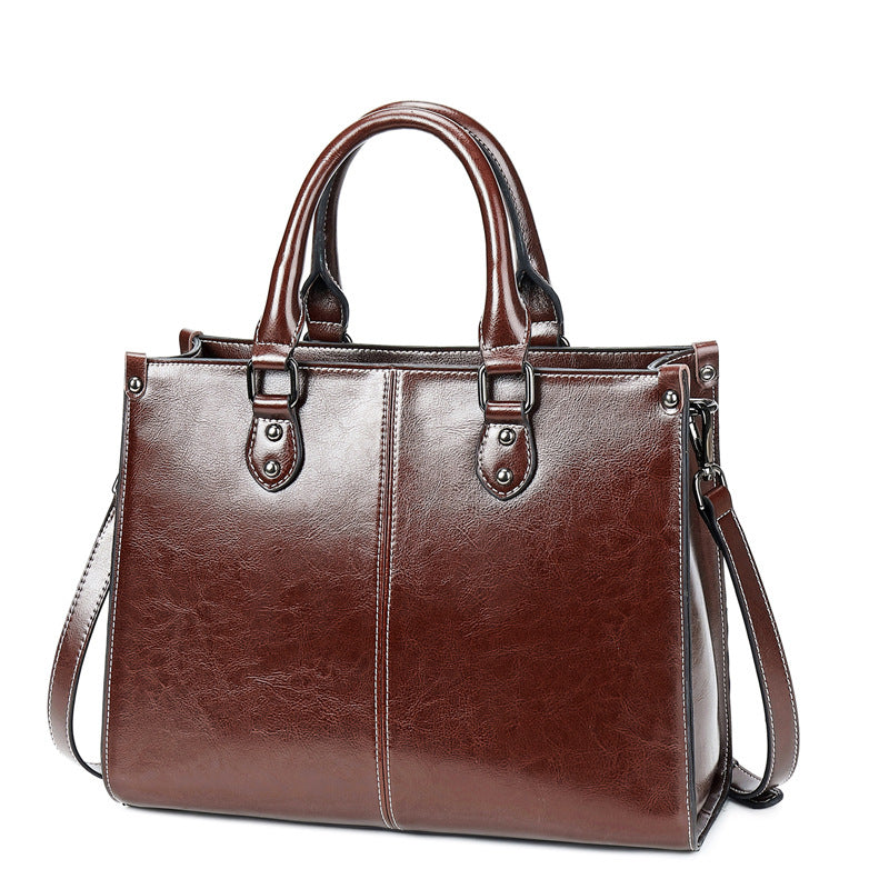 Elegant Handväska med Strukturerade Kanter