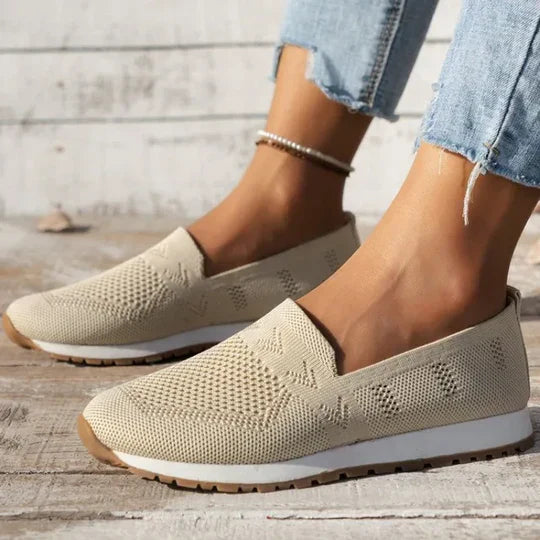 Chloe | Bekväma Slip-On Stickade Sneakers