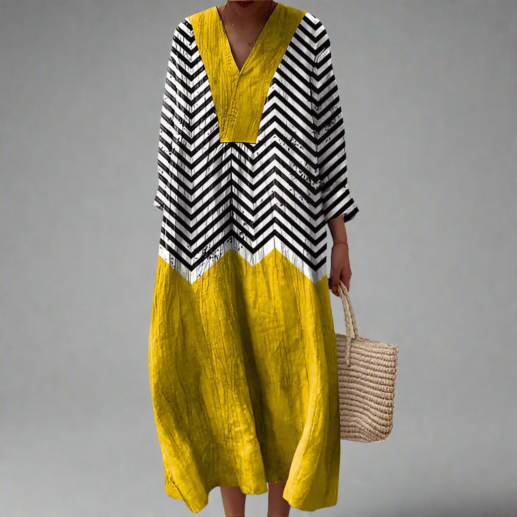 Julia | Elegant geometrisk klänning