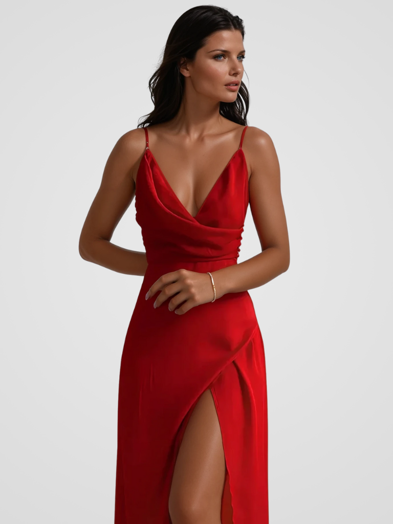 CELINA SATIN KLÄNNING