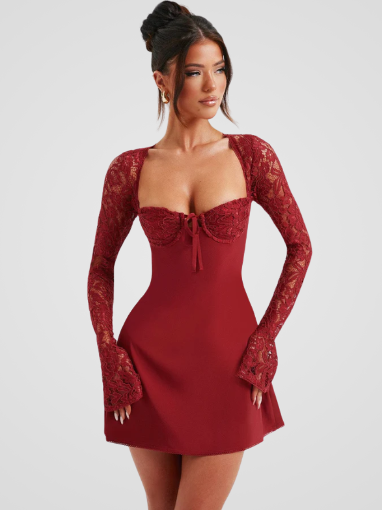AMÉLIE LACE MINI KLÄNNING