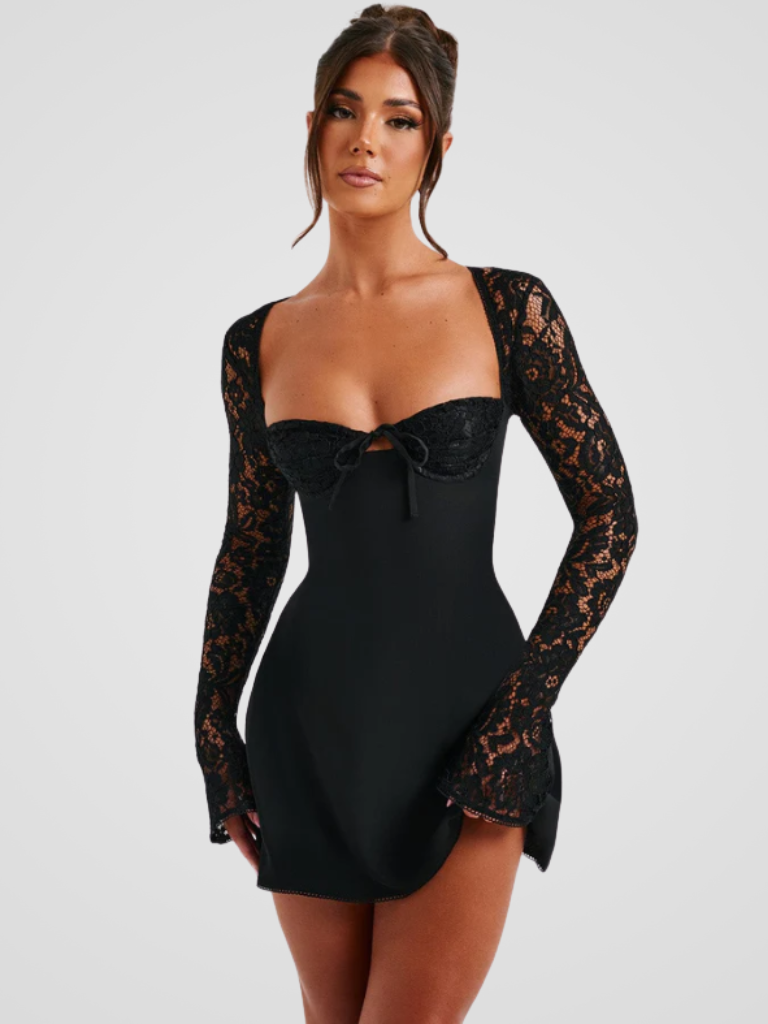 AMÉLIE LACE MINI KLÄNNING