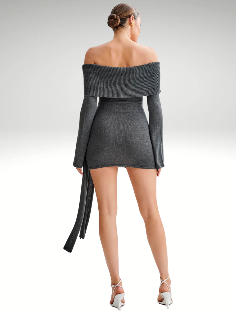 GLAMOUR WRAP MINI KLÄNNING