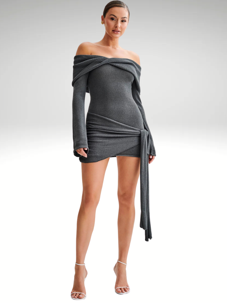 GLAMOUR WRAP MINI KLÄNNING