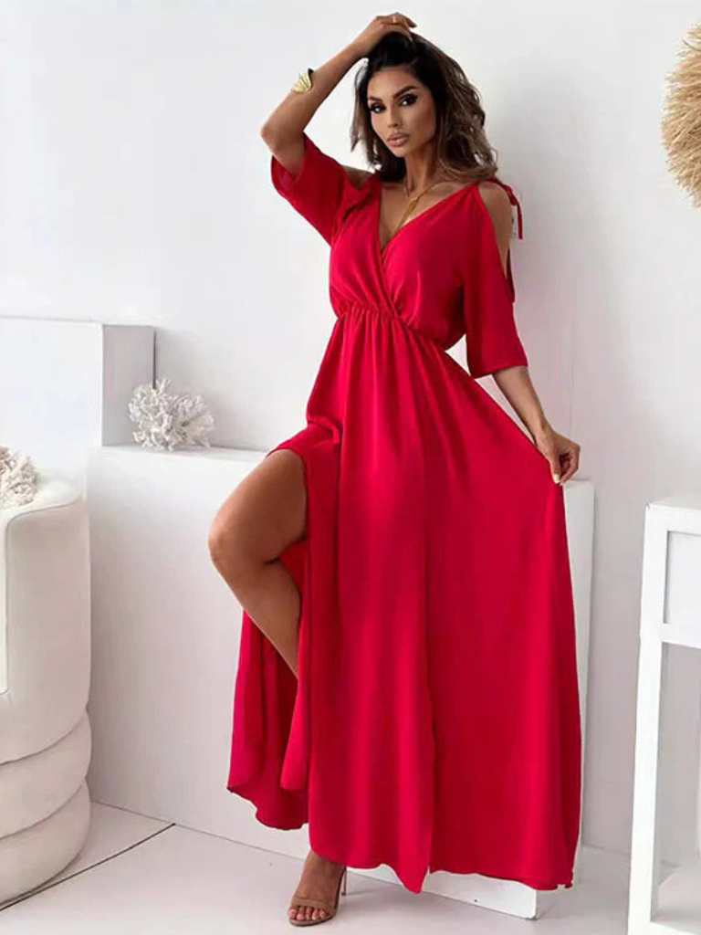 VELIA SPLIT MAXI KLÄNNING