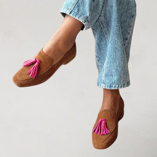 MONIQUE | BRUNA LOAFERS MED KVADRATIG TÅ OCH FÄRGBLOCK