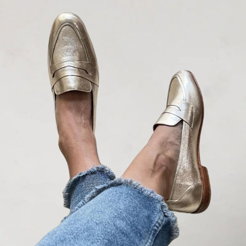 DANIELLE | PATCHWORK LOAFER MED RUND TÅ