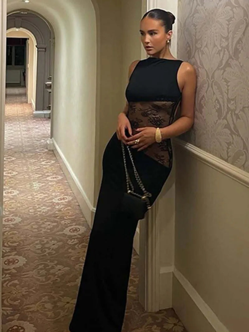 VALERIA LACE MAXI KLÄNNING