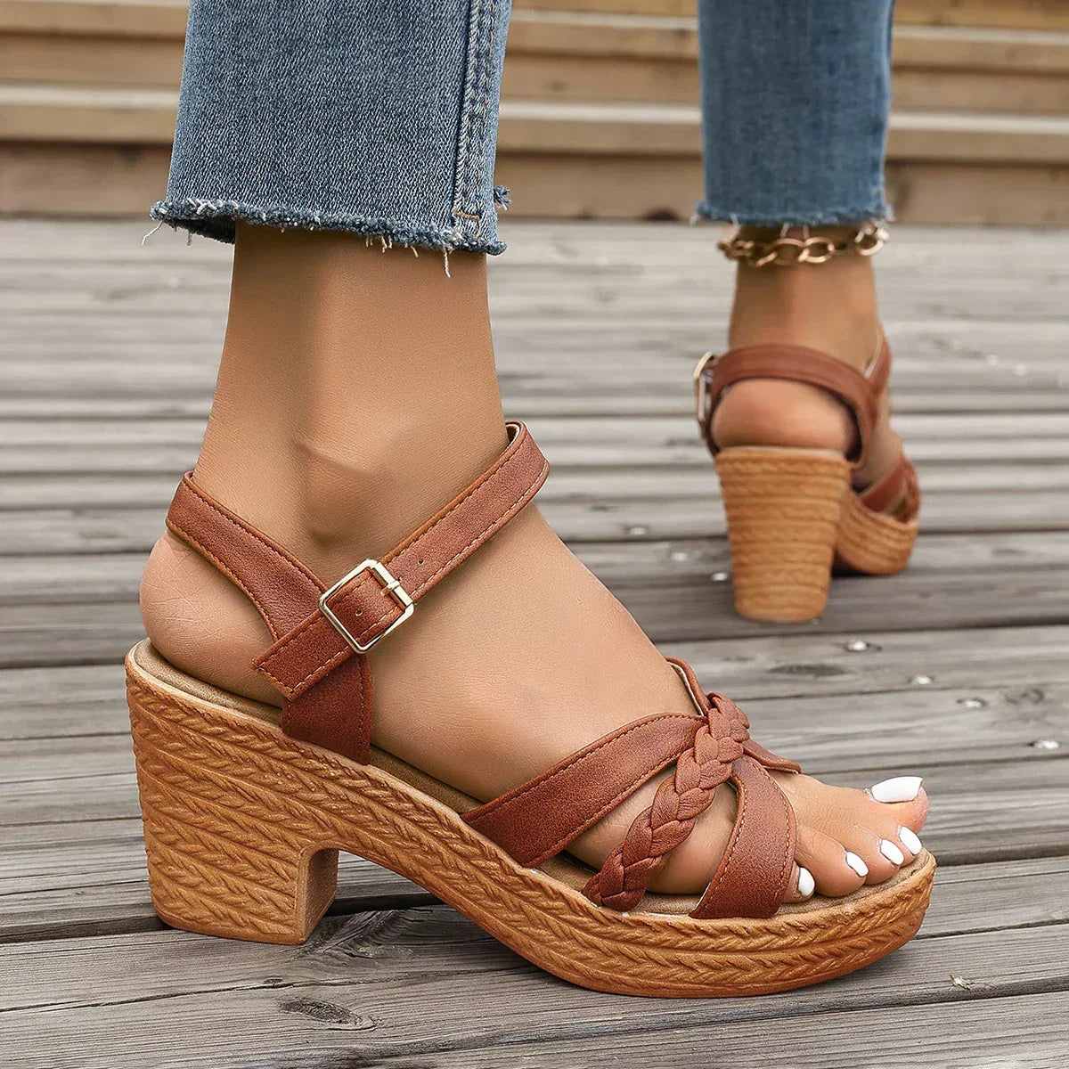 Gianna Klassiska Sandaler med Mellanhäl