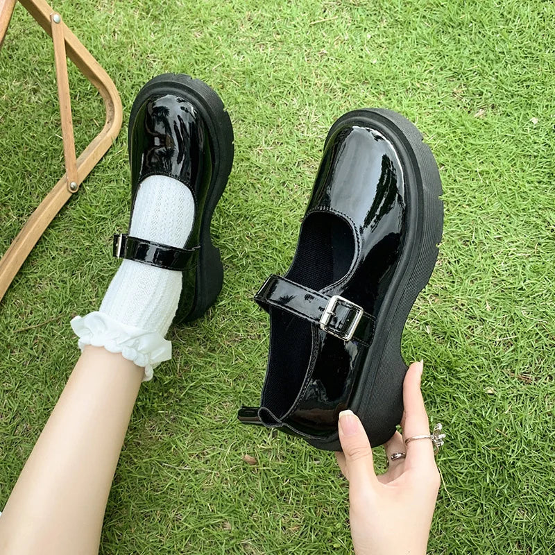 Lyxiga Beaded Mary Jane Skor för Kvinnor – Bekväma Eleganta Flats Svarta Promenadskor Vår/Höst