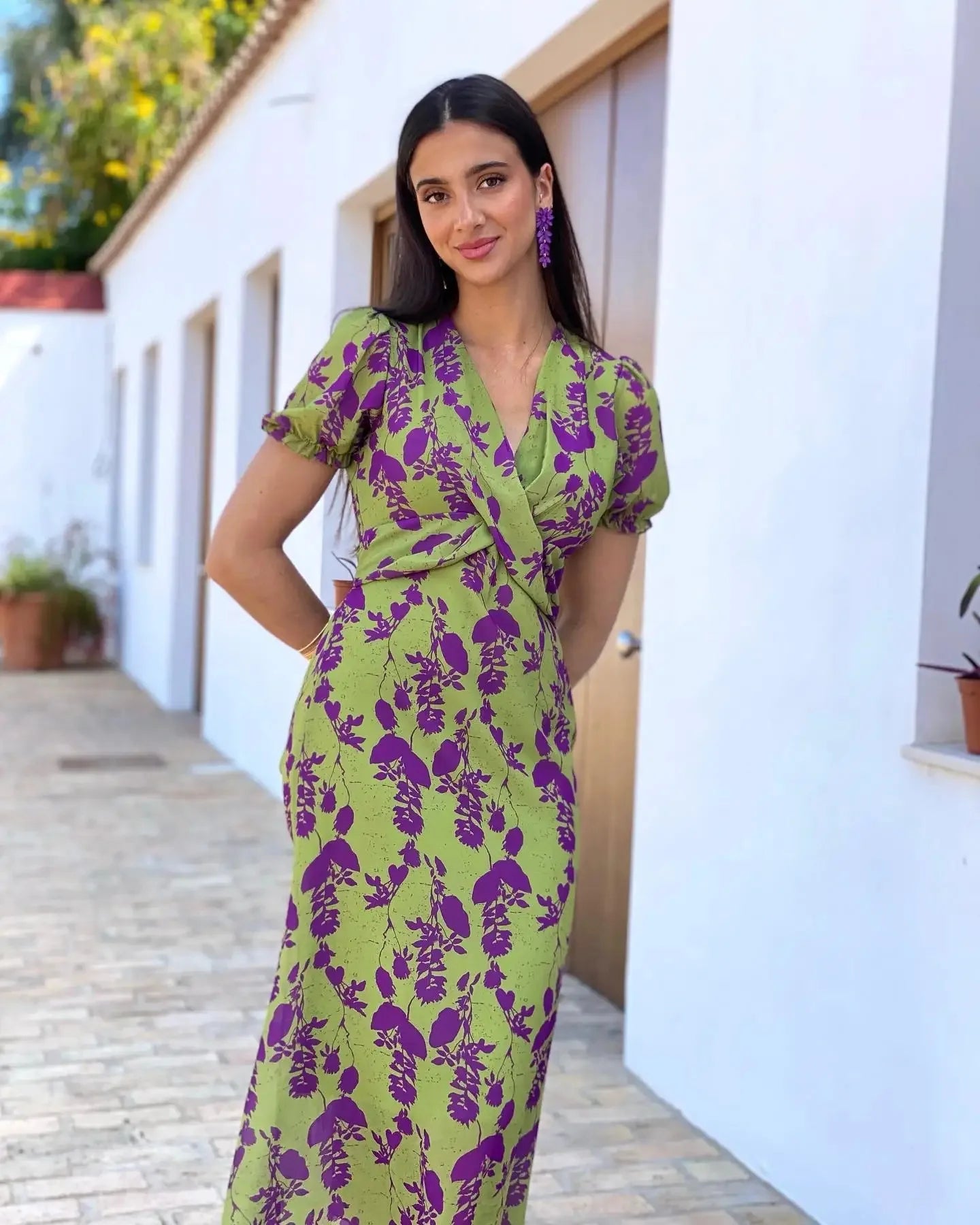 Mardy - Blommig Maxi Klänning