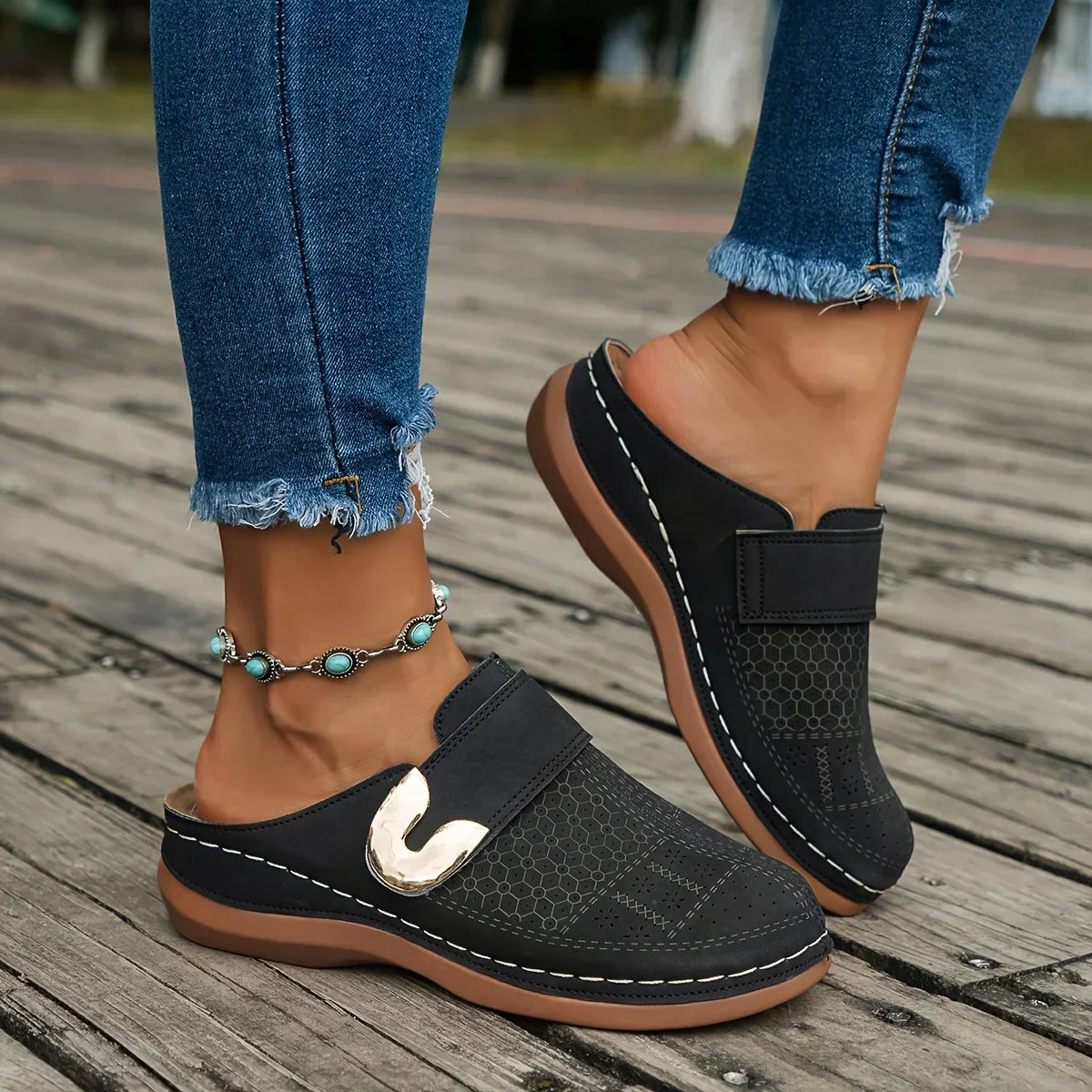 Caprielle Chic Stötdämpande Klacksandaler