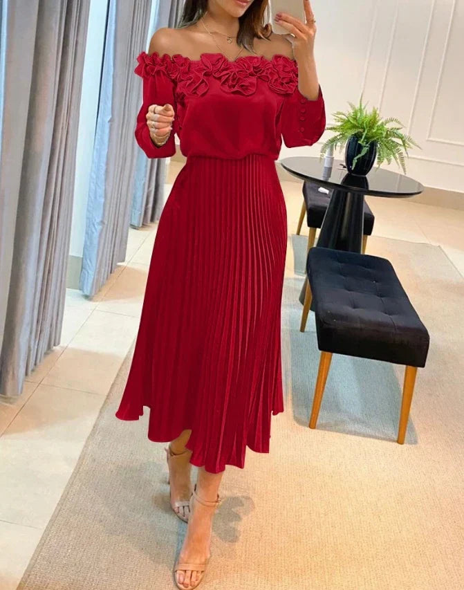 Aria | Fantastisk Off Shoulder Maxi Klänning