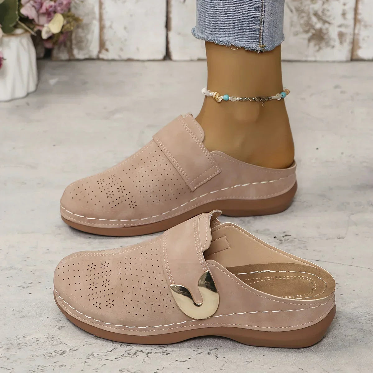 Caprielle Chic Stötdämpande Klacksandaler