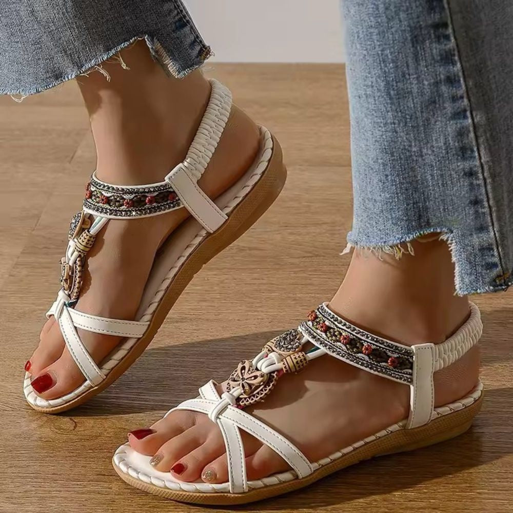 Venedig - Kvinnors Ortopediska Platta Boho Sandaler