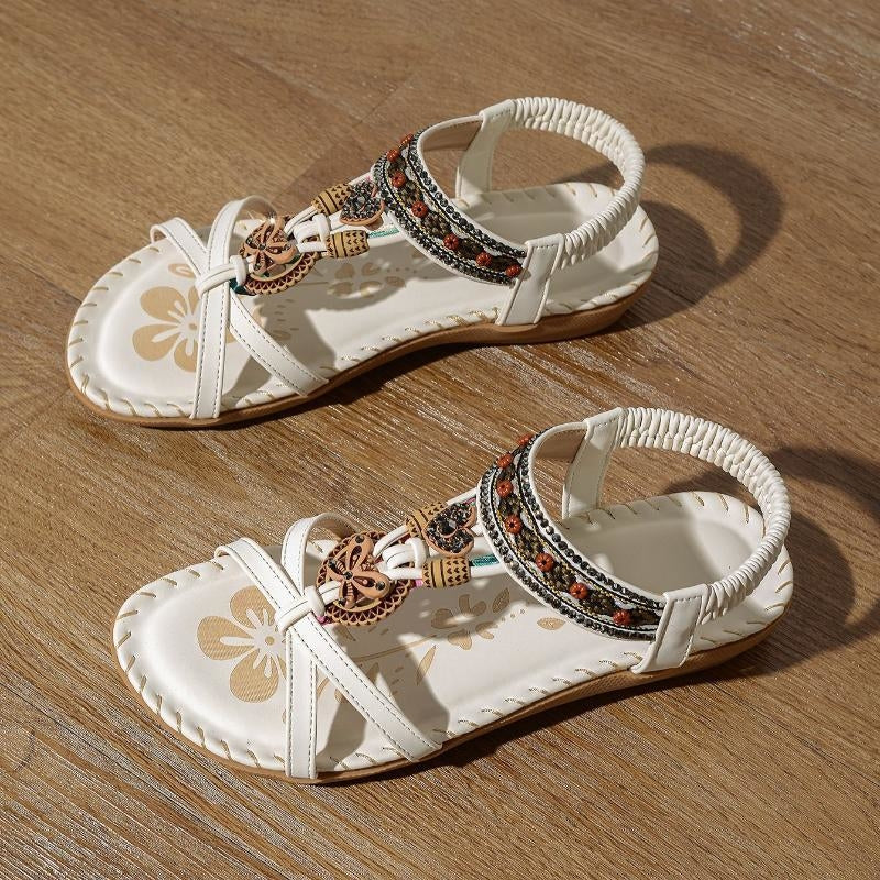 Venedig - Kvinnors Ortopediska Platta Boho Sandaler