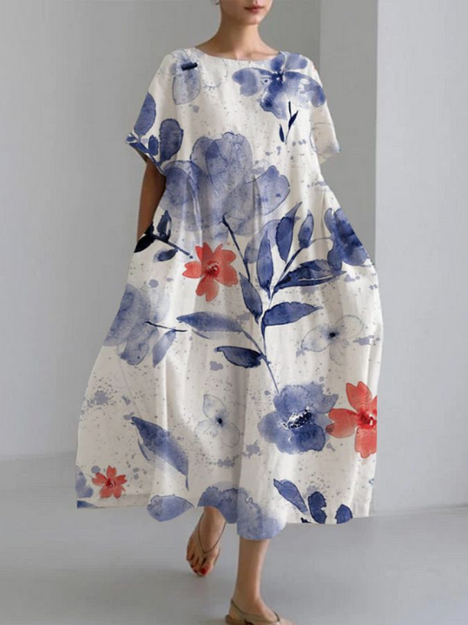CLARA - CHIC BLOMMÖNSTER KLÄNNING