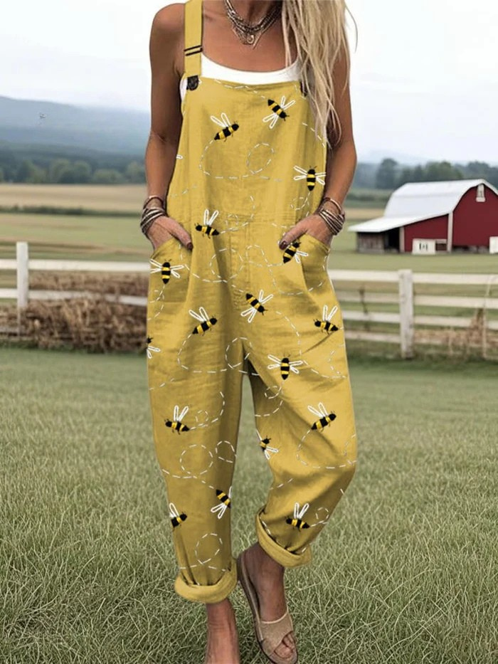 Remi | Vintage Lättvikts Byxdress med Vida Ben