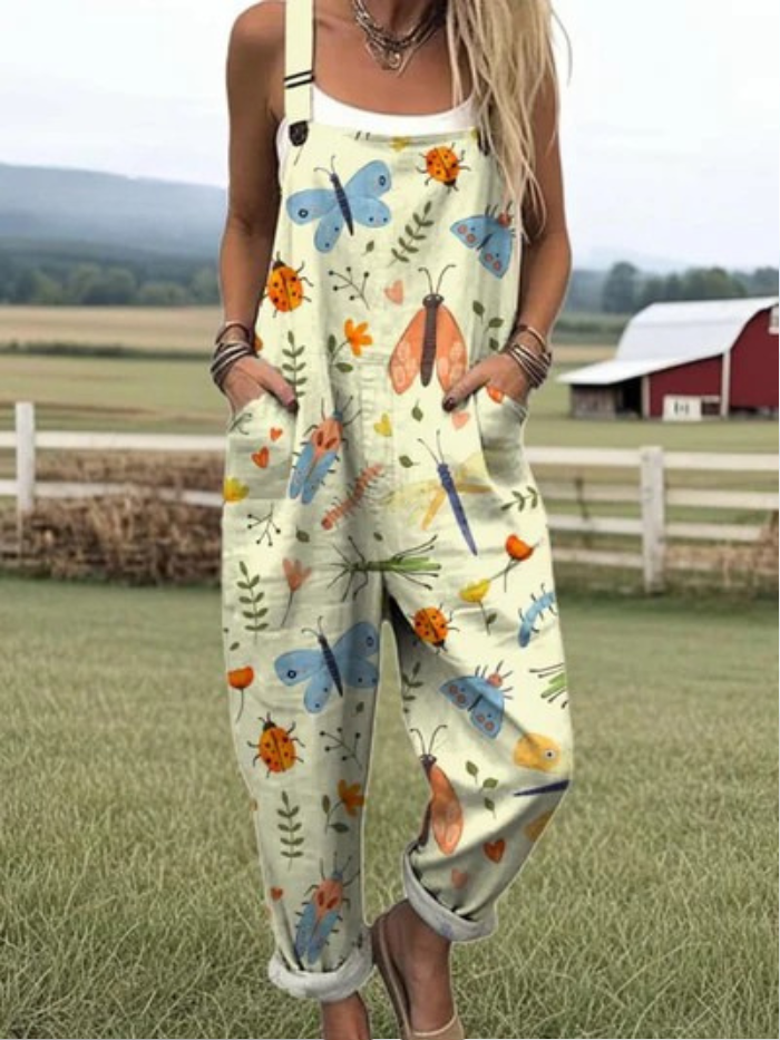 Catalina | Lätt Vintage Jumpsuit med Vida Ben