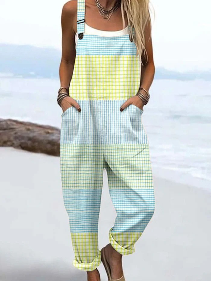 Leilani | Andningsbar Vintage Vidbyxoverall