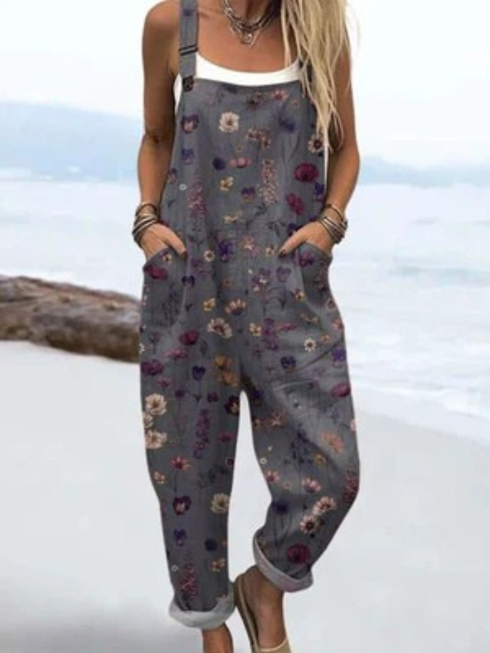 Valerie | Lättviktig Vintage Vidbyxoverall