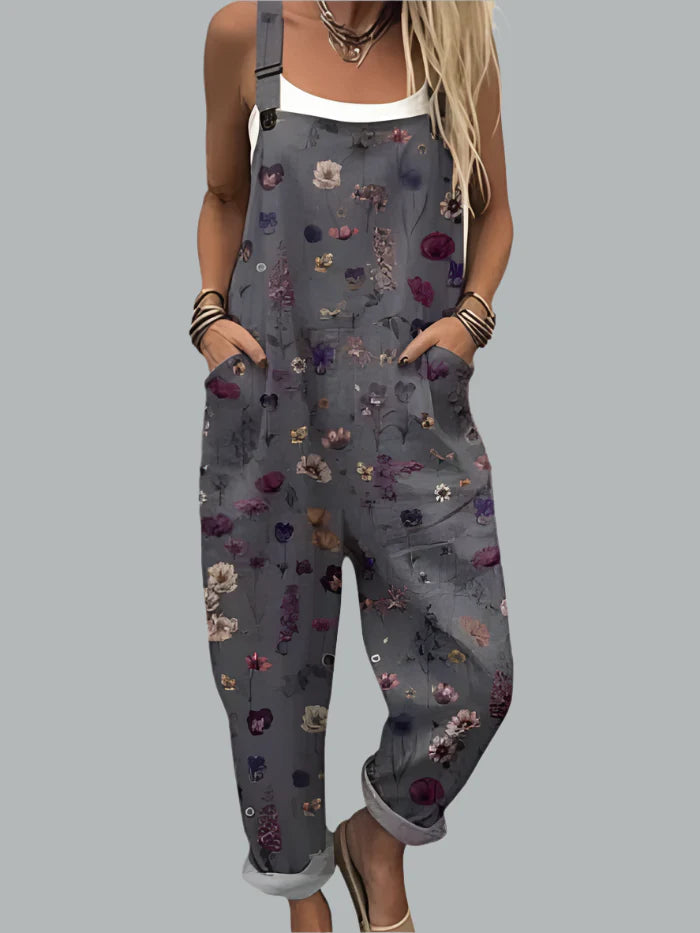 Valerie | Lättviktig Vintage Vidbyxoverall