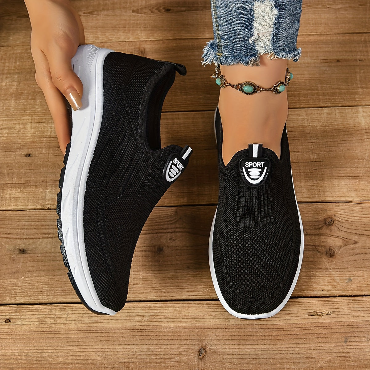 Riley - Ortopediska Dam Slip-On Sneakers