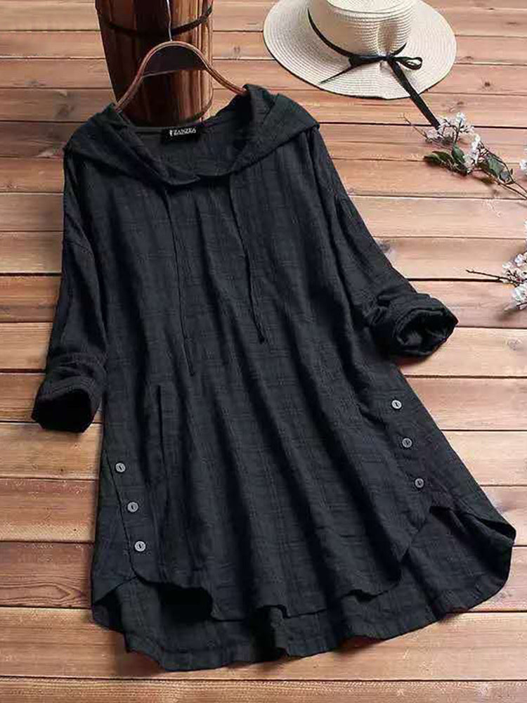 Antoinette Ternet Hooded Blus - Mysig Vardaglig Stil