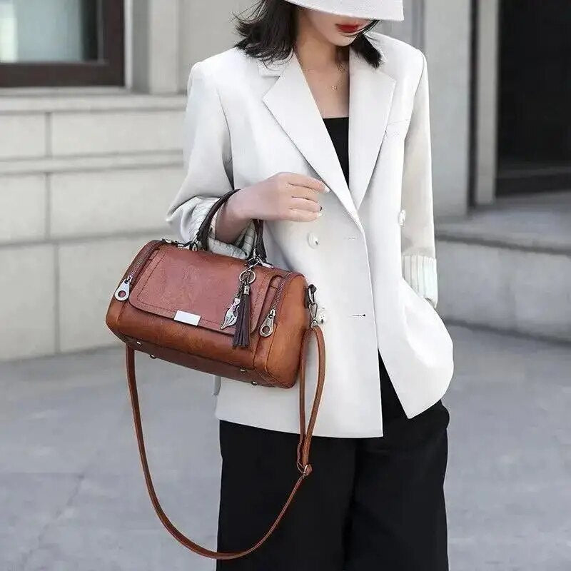 Elegant Strukturerad Crossbody-väska