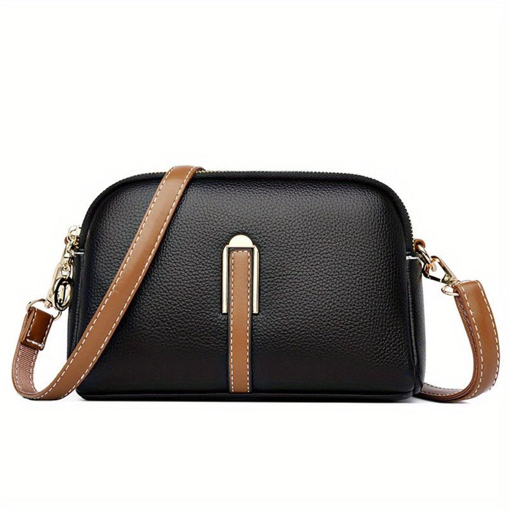 Mila Litchi Crossbody-väska med präglad design