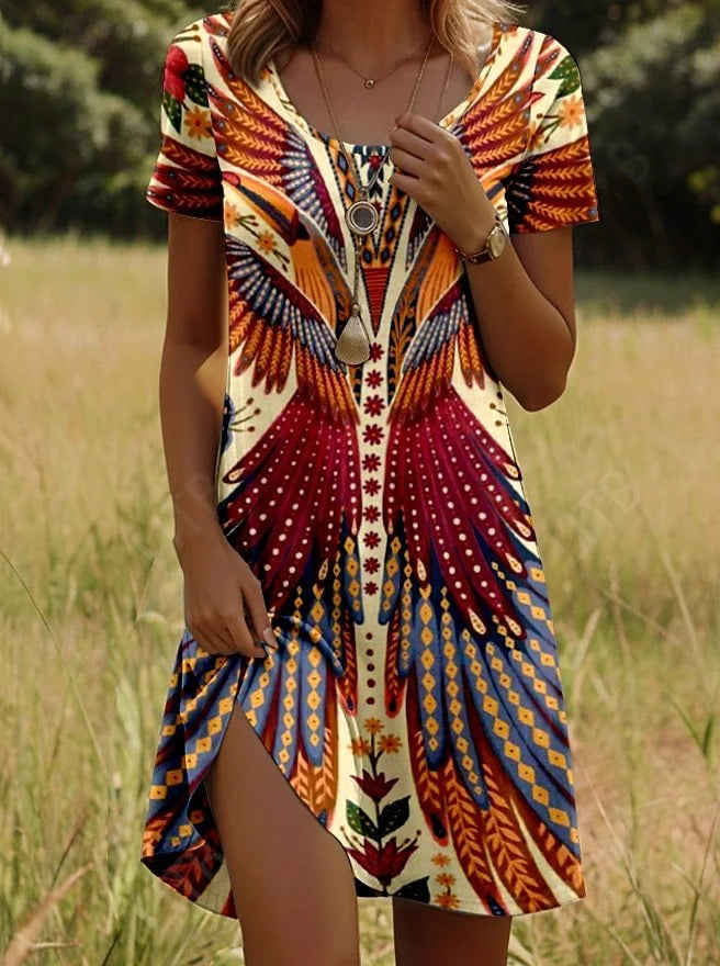 Rachel - Sommar Boho Klänning