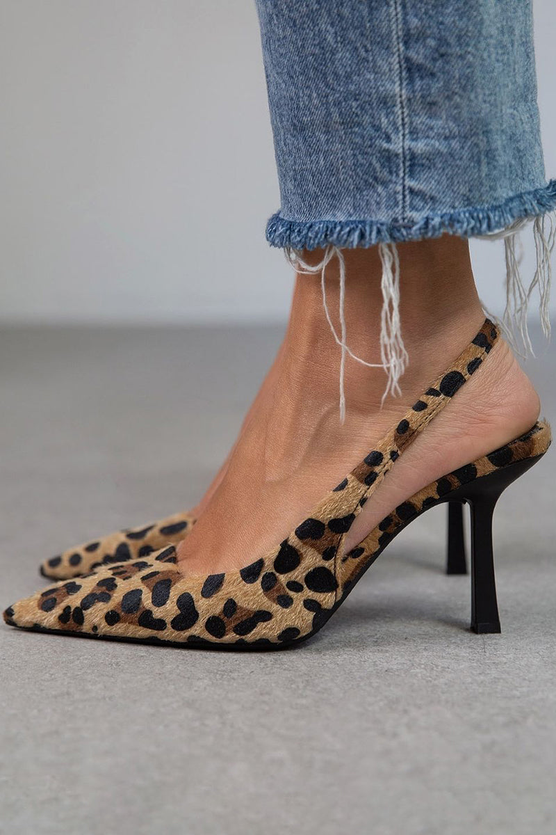 Hanna - Stiletthälar med pantertryck
