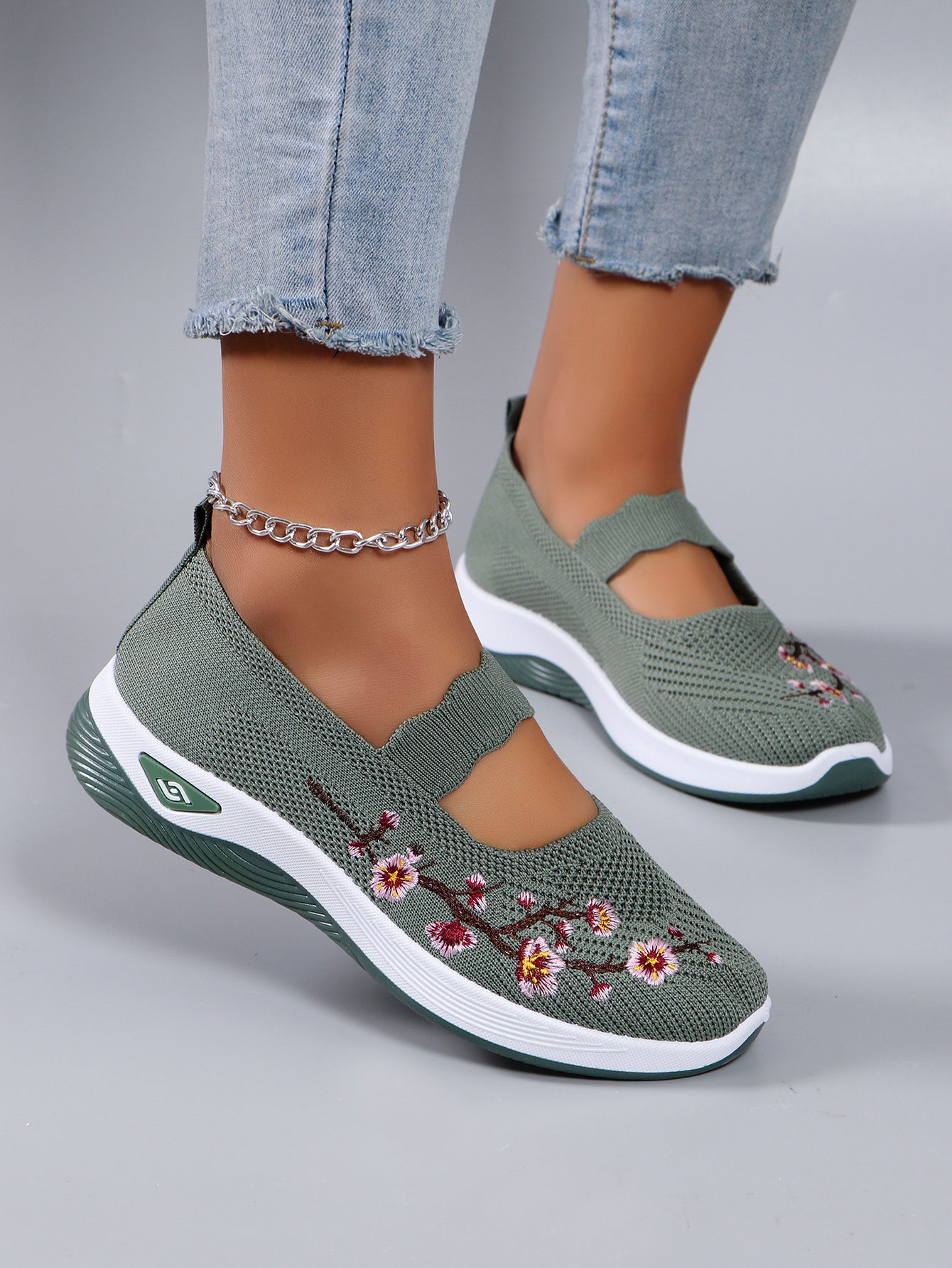 Elara | Ortopediska Blommiga Sneakers – Andningsbara, Dämpade & Stödjande