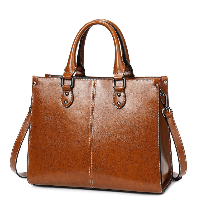 Elegant Handväska med Strukturerade Kanter