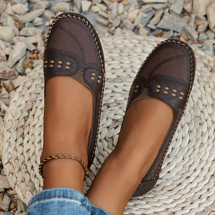 CLARA – Andningsbara Vintage-Ballerinas