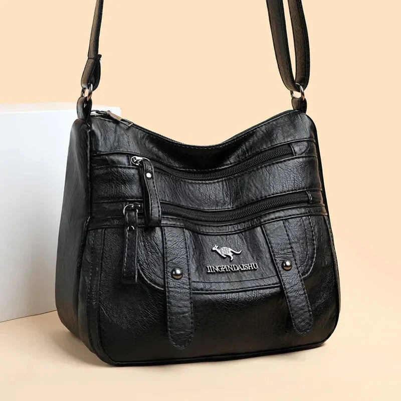 Wren - Stilren Retro Multi-Ficka PU Läderväska