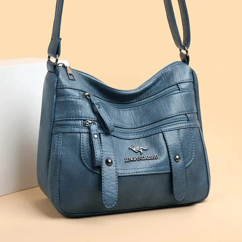 Wren - Stilren Retro Multi-Ficka PU Läderväska
