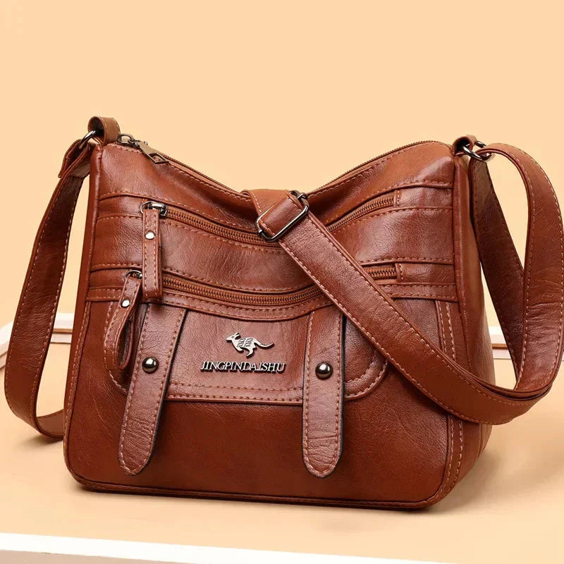 Wren - Stilren Retro Multi-Ficka PU Läderväska
