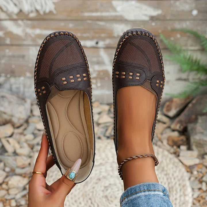 CLARA – Andningsbara Vintage-Ballerinas
