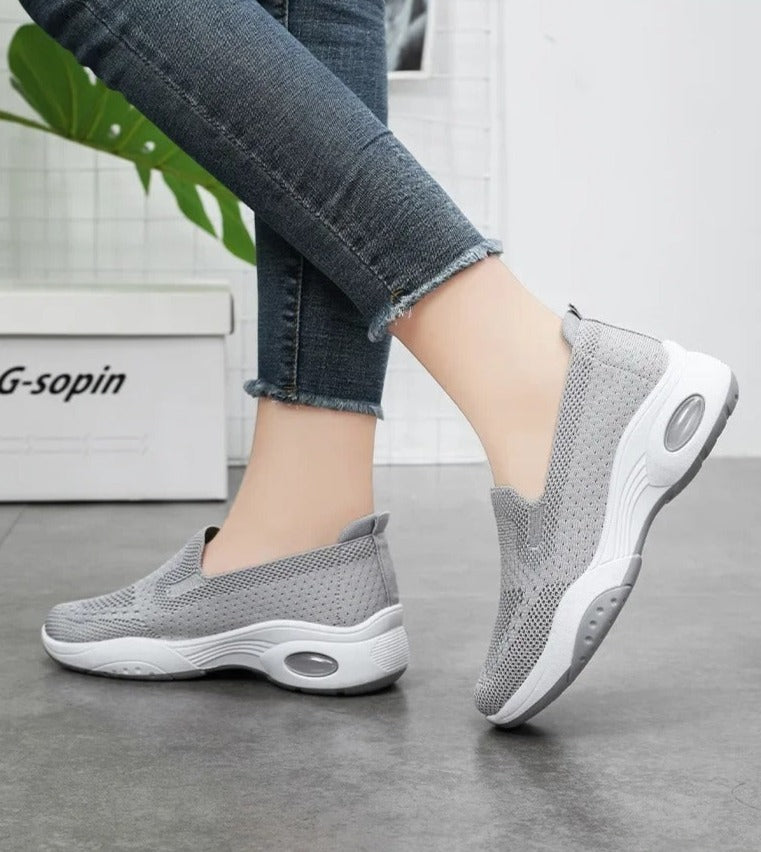 Gitte - Ortopediska Andningsbara Stickade Slip-On Sneakers