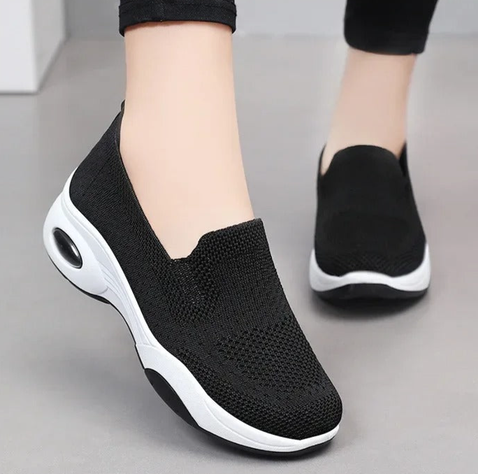 Gitte - Ortopediska Andningsbara Stickade Slip-On Sneakers